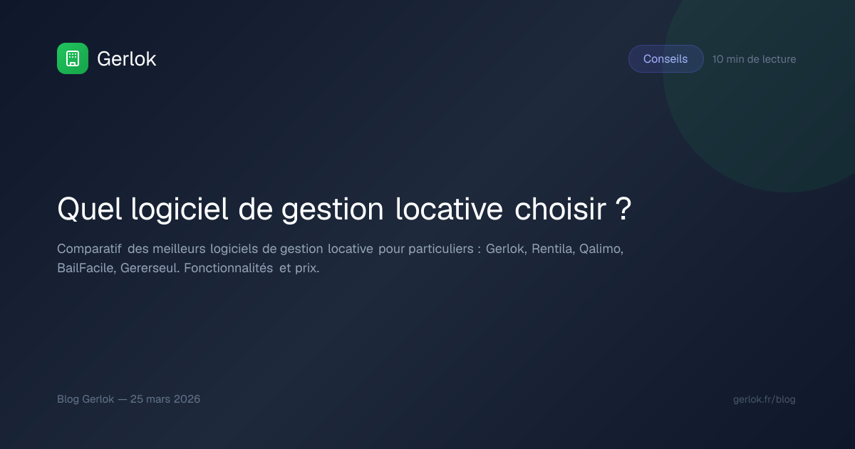 Meilleur logiciel de gestion locative — Comparatif | Gerlok
